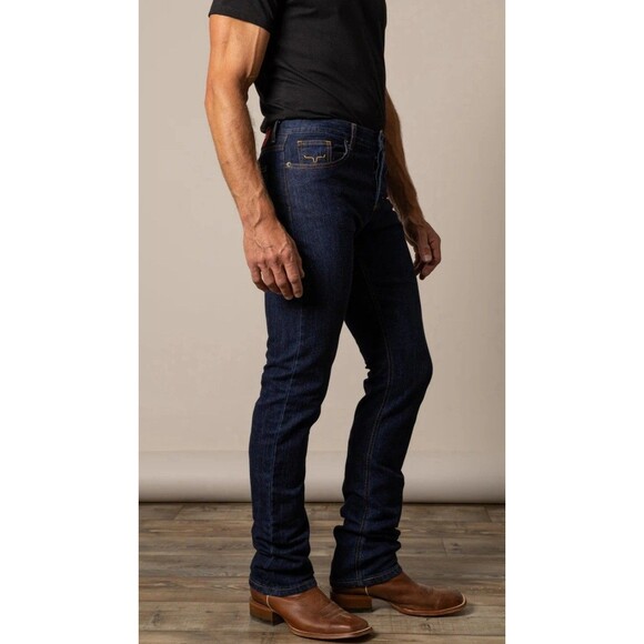 Kimes Ranch Wayne Jeans Men’s 29x36 Blue Slim Fit Western Stretch Denim USA - Picture 16 of 16